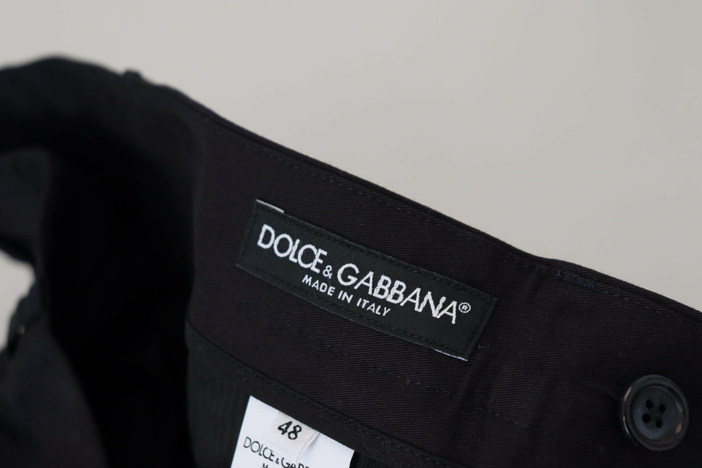 Dolce &amp; Gabbana Blaue Chinos mit schmaler Passform und Stretch-Baumwolle