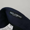 Dolce &amp; Gabbana Blaue Leinen-Baumwoll-Schlanke Hose Chinos Hose