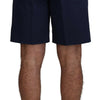 Dolce & Gabbana Blue Chinos Cotton Stretch Casual Shorts