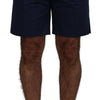 Dolce & Gabbana Blue Chinos Cotton Stretch Casual Shorts
