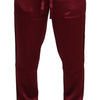 Dolce & Gabbana Bordeaux Silk DG Sleep Lounge Pants