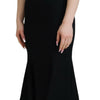 Dolce & Gabbana Black Dress Sheath Flare Viscose Dress