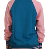 Dolce &amp; Gabbana Blau-Pink Queen Pailletten-Kristallpullover