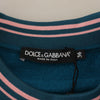 Dolce &amp; Gabbana Blau-Pink Queen Pailletten-Kristallpullover
