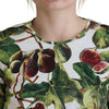 Dolce &amp; Gabbana Rundhals-Baumwoll-Top-Bluse Obst-T-Shirt