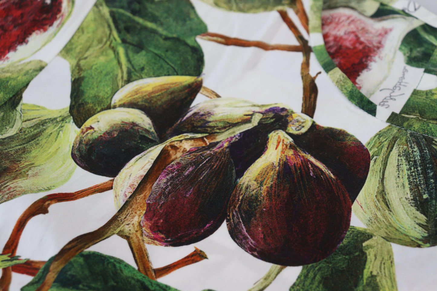 Dolce &amp; Gabbana Rundhals-Baumwoll-Top-Bluse Obst-T-Shirt