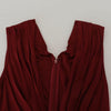 Dolce & Gabbana Bordeaux Silk Stretch Top Vest Blouse