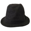 Dolce &amp; Gabbana Grauer Fedora-Trilby-Cappello-Hut aus Schurwolle mit Logo