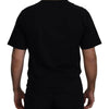 Dolce & Gabbana Black Cotton Embroidered Crewneck T-shirt