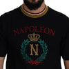 Dolce & Gabbana Black Cotton Embroidered Crewneck T-shirt