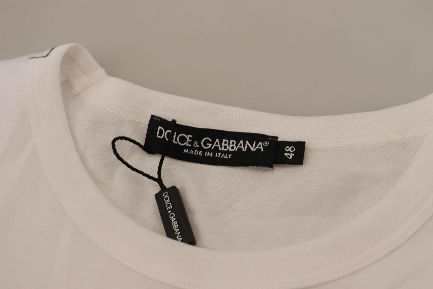 Dolce &amp; Gabbana – Weißes T-Shirt mit kurzen Ärmeln und Pattentasche