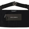 Dolce & Gabbana Black Polka Dot Wide Waist Men Belt Cummerband