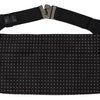 Dolce & Gabbana Black Polka Dot Wide Waist Men Belt Cummerband