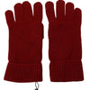 Dolce & Gabbana Red 100% Cashmere Knit Hands Mitten Mens Gloves