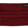 Dolce & Gabbana Maroon Silk Pleated Elastic Ear Strap One Size Face Mask