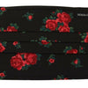 Dolce & Gabbana Black Floral Pleated Elastic Ear Strap One Size Face Mask