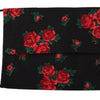 Dolce & Gabbana Black Floral Pleated Elastic Ear Strap One Size Face Mask
