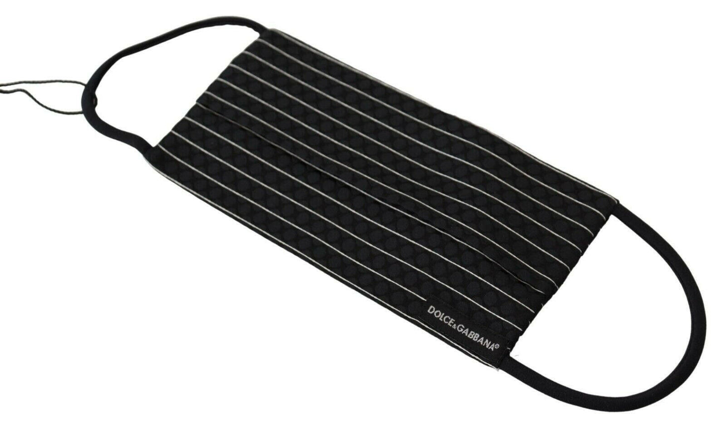 Masque visage élégant en soie mélangée à rayures Dolce &amp; Gabbana