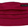 Dolce & Gabbana Maroon Silk Pleated Elastic Ear Strap One Size Face Mask