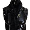 Costume National Black Grey Logo Print Men Neck Wrap Shawl Scarf