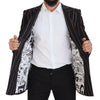 Dolce & Gabbana Black Stripes Viscose Double Breasted Blazer