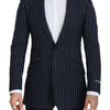 Blazer élégant en laine bleu marine coupe slim Dolce &amp; Gabbana