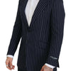 Blazer élégant en laine bleu marine coupe slim Dolce &amp; Gabbana