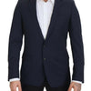 Dolce & Gabbana Dark Blue Wool Single Breasted MARTINI Blazer
