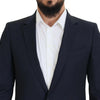 Dolce & Gabbana Dark Blue Wool Single Breasted MARTINI Blazer