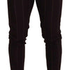 Dolce & Gabbana Brown Striped Men Trousers Cotton Pants