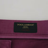 Dolce & Gabbana Magenta Cotton Men Casual Harness Denim Jeans