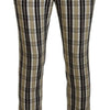 BENCIVENGA Mehrfarbig karierte Baumwolle Straight Fit Herrenhose