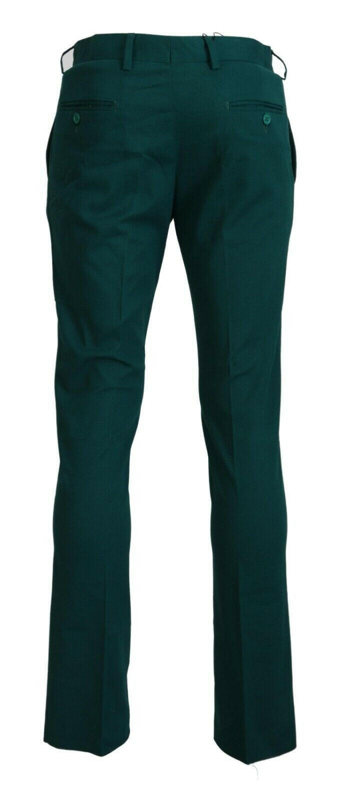 BENCIVENGA Grüne Straight Fit Herren Formelle Hose