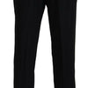 BENCIVENGA Black Straight Fit Men Formal Trousers Pants
