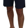 Dolce & Gabbana Blue Chinos Cotton Stretch Casual Shorts
