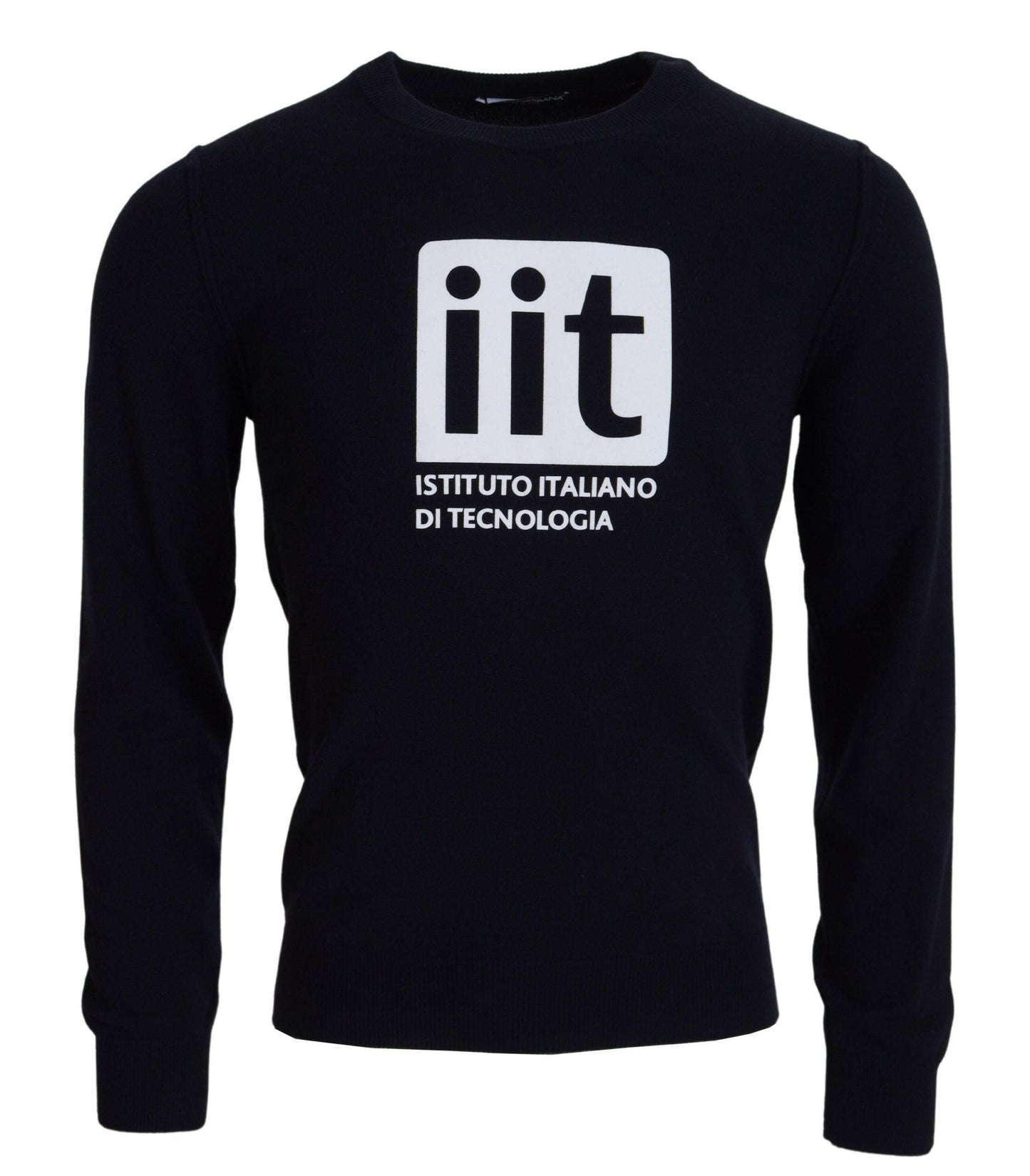 Dolce &amp; Gabbana Blauer Kaschmirpullover mit iit-Print
