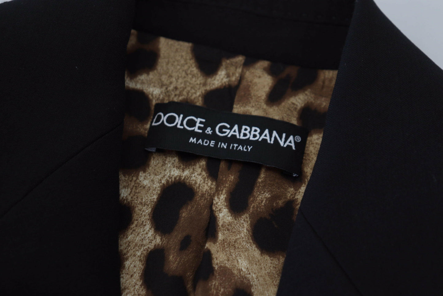 Blazer élégant en laine stretch noire Dolce &amp; Gabbana