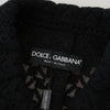 Dolce & Gabbana Black Button Down Long Blazer Cotton Jacket