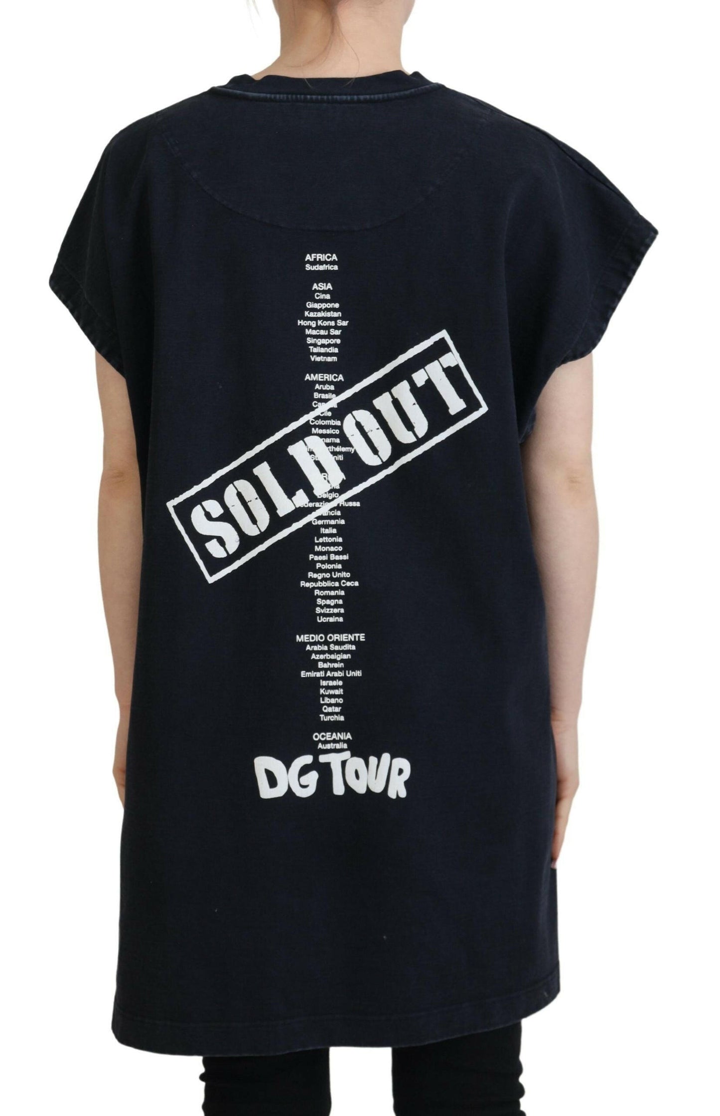 T-shirt élégant à col rond en coton Dolce &amp; Gabbana avec imprimé