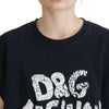 T-shirt élégant à col rond en coton Dolce &amp; Gabbana avec imprimé