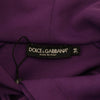 Dolce &amp; Gabbana Lilafarbener Baumwollpullover mit Blumendruck