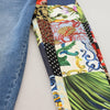 Dolce &amp; Gabbana Blaue Majolika-Jeans mit hoher Taille aus Jacquard