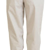 Dolce & Gabbana Beige High Waist Women Pants