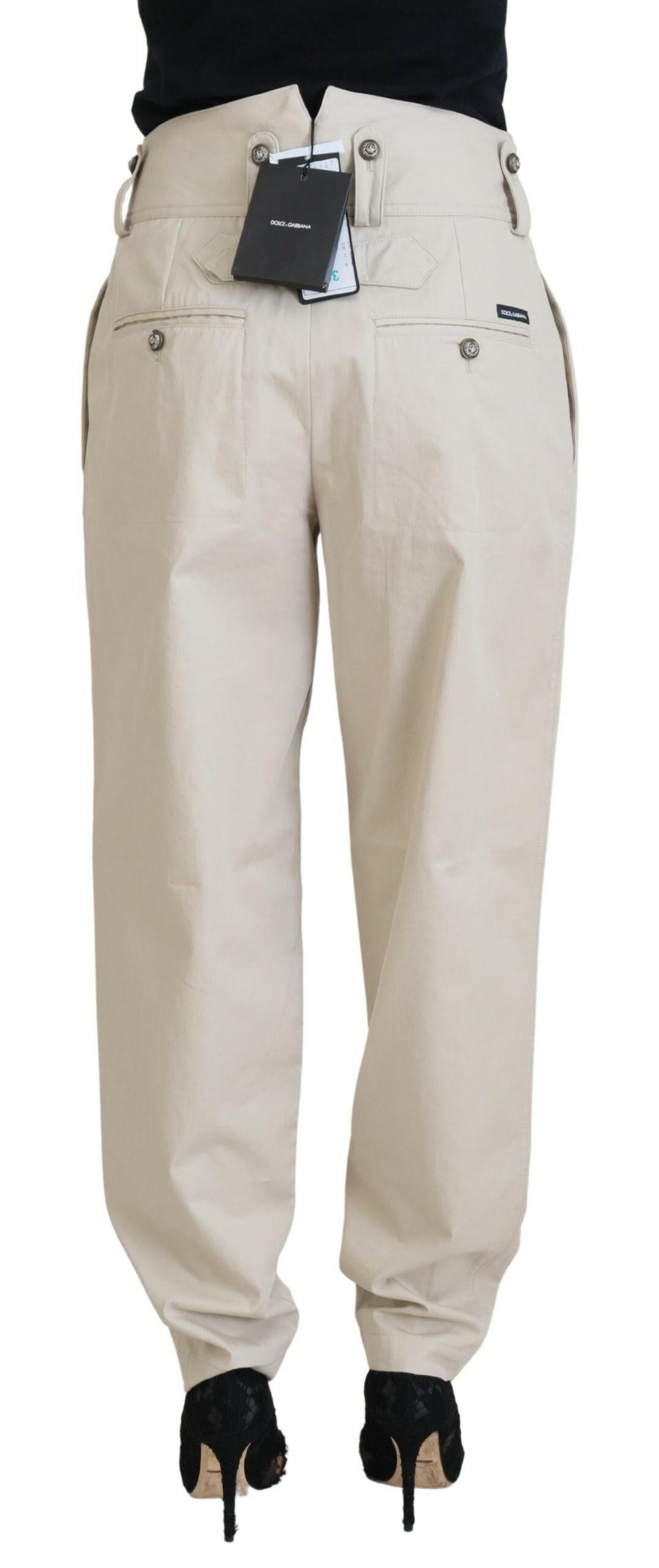 Dolce & Gabbana Beige Cotton Women Cargo Pants