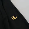 Dolce &amp; Gabbana – Schwarze, gerade geschnittene Baumwollhose