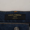 Dolce & Gabbana Black Floral Lace Front Skinny Denim Jeans