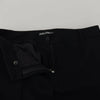 Dolce &amp; Gabbana Schwarze konische Wollhose für Damen