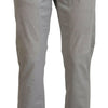 Pantalon élégant en coton mélangé gris Jeckerson