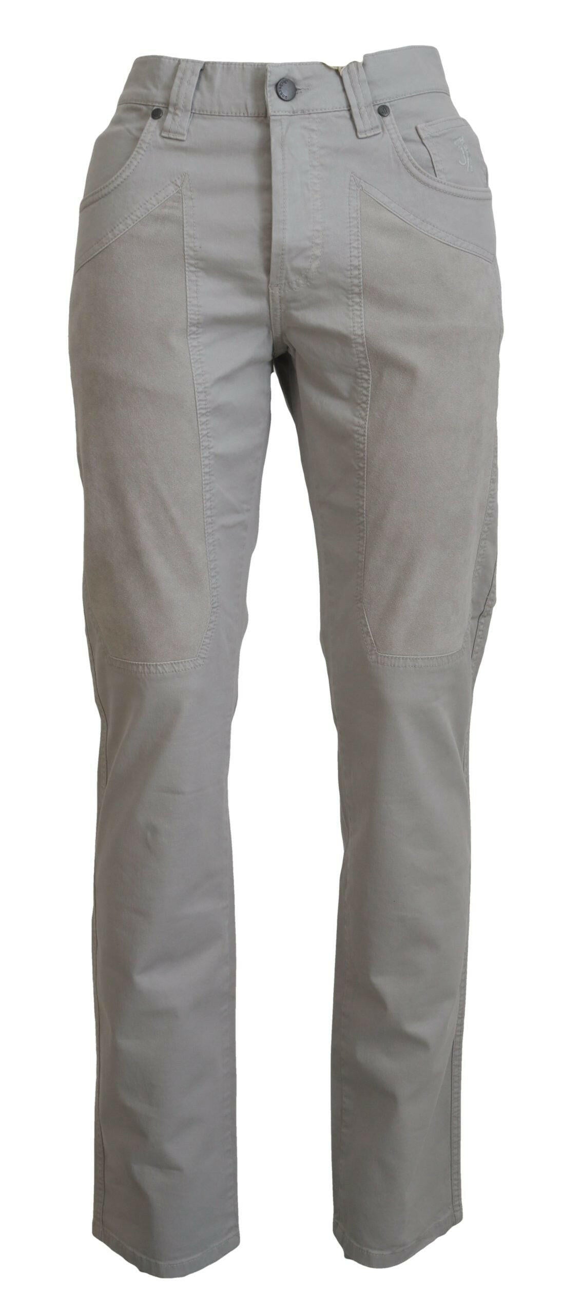 Pantalon élégant en coton mélangé gris Jeckerson