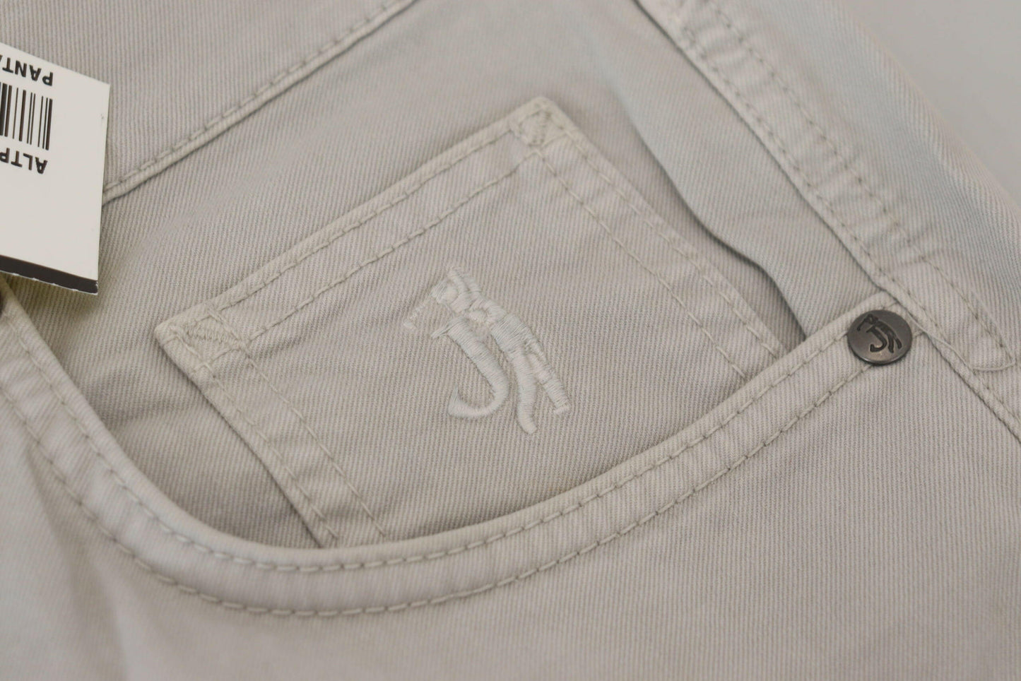 Pantalon élégant en coton mélangé gris Jeckerson